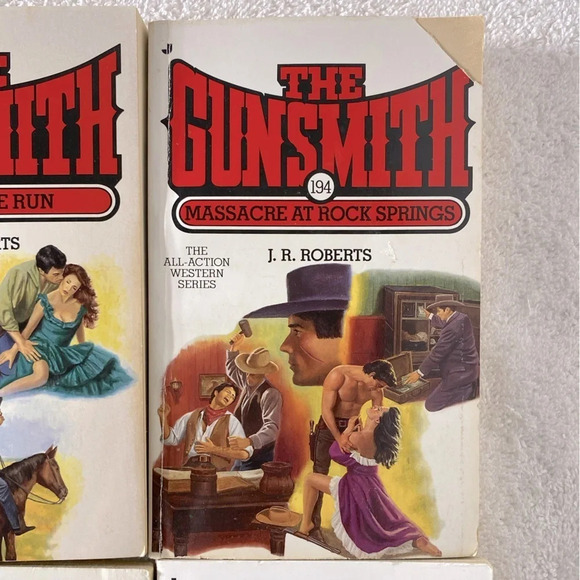 Vintage  The Gunsmith All Action Western Romance Novel x4 - Picture 3 of 14
